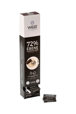 2 x Réglette Napolitain chocolat noir ébène 72% - 180 g