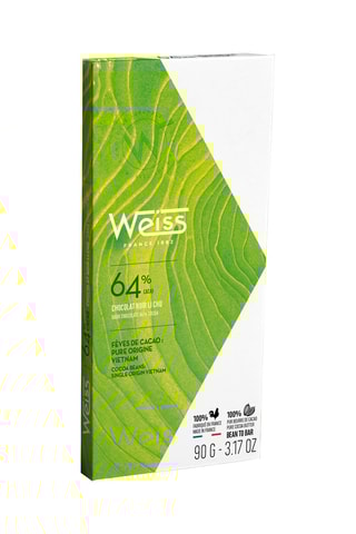 3 Tablettes chocolat noir Li Chu 64% cacao - 90 g