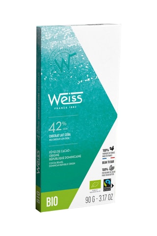 3 Tablettes chocolat lait Ceiba 42% bio - 90 g