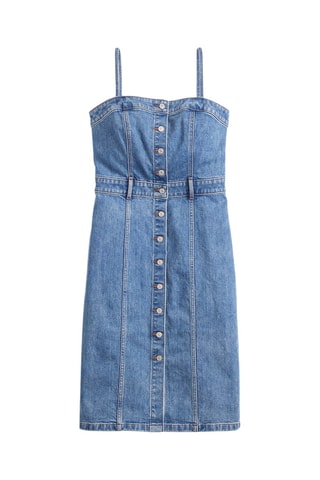 Robe bustier en jean - Bleu