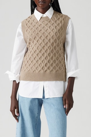 Pull sans manches - Beige