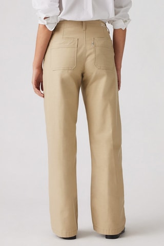 Pantalon droit taille haute 90's Straight - Beige