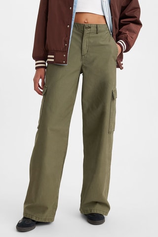 Pantalon Baggy cargo - Vert olive