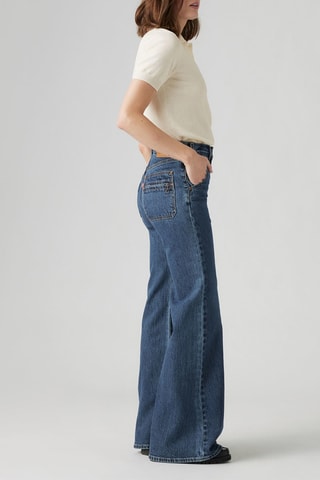 Jean flare taille haute Ribcage Bell Vintage - Bleu marine