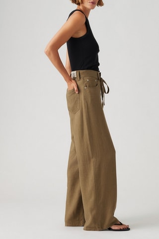 Jean XL Straight en lin - Kaki