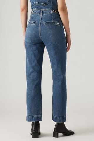 Jean taille haute Ribcage Straight Ankle Tailored - Bleu foncé