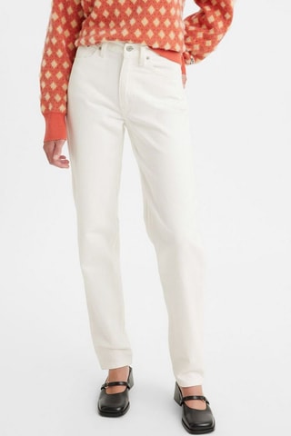 Jean mom 80's - Blanc