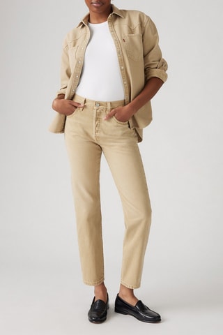 Jean taille haute 501® Crop - Beige