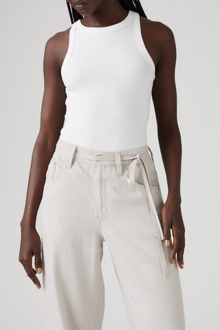 Jean XL straight en lin - Beige