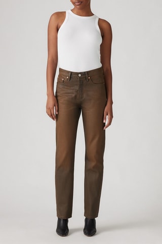 Jean taille haute 501® Coated - Marron