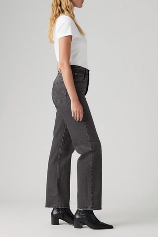 Jean straight taille haute Ribcage - Noir