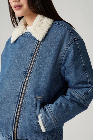 Veste en jean - Bleu marine