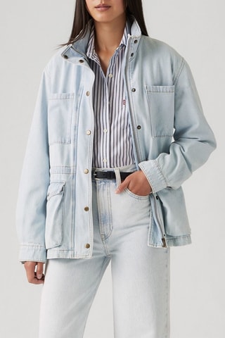 Veste en jean Karlie Utility - Ciel