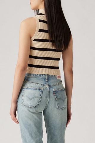 Crop top Tulip - Beige et noir