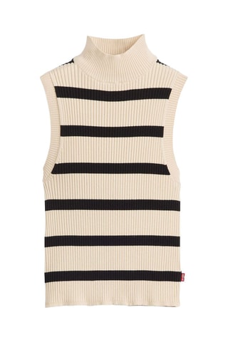 Crop top Tulip - Beige et noir