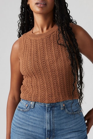 Pull sans manches - Marron