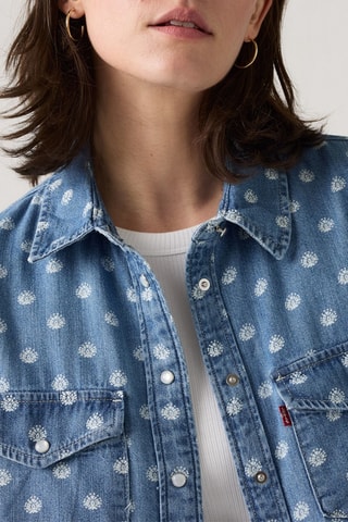 Chemisier en jean - Ciel