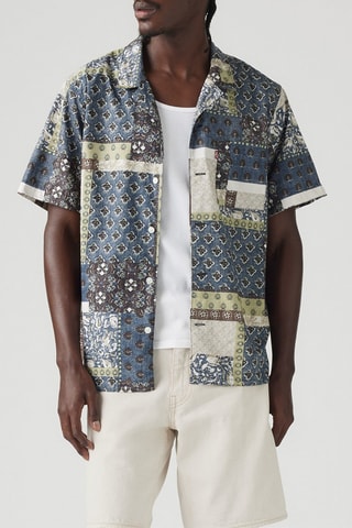 Chemise - Blanc et bleu cobalt