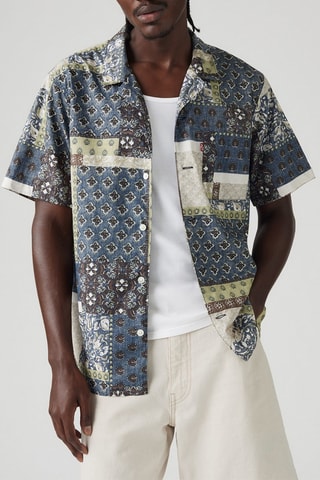 Chemise - Blanc et bleu cobalt