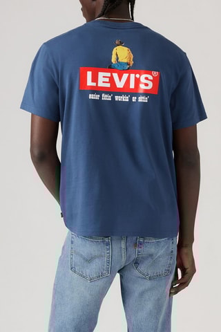 T-shirt relaxed - Bleu cobalt