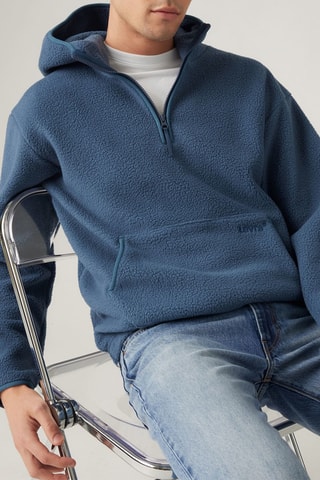 Sweat à capuche - Bleu cobalt