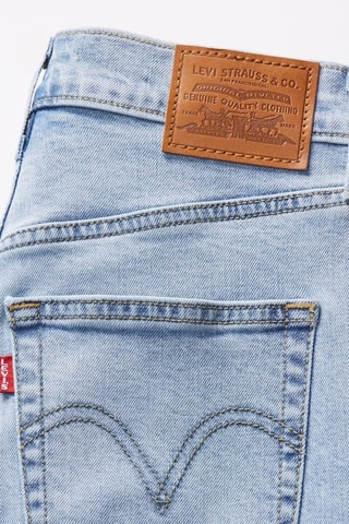 Short en jean taille haute - Bleu
