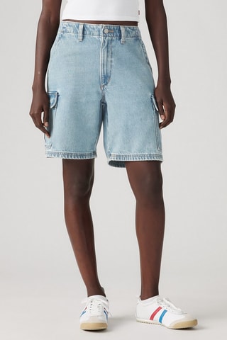 Short cargo en jean - Ciel