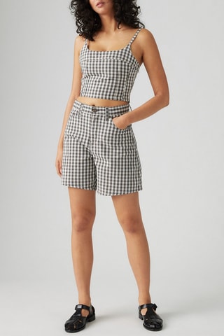 Short baggy taille haute - Blanc