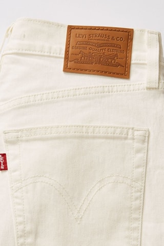 Bermuda en jean taille haute - Blanc