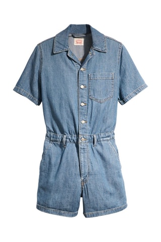 Combishort en jean - Bleu