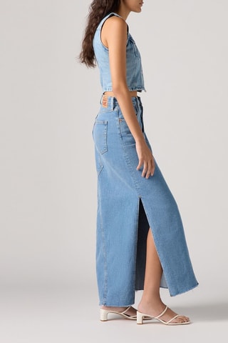Jupe longue en jean - Ciel
