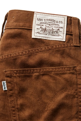 Short en lin High-Rise Baggy - Marron