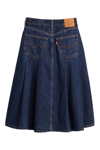 Jupe midi plissée - Bleu