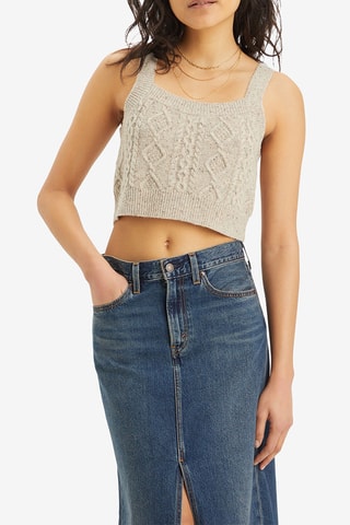 Crop top en laine - Beige