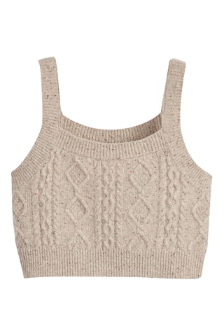 Crop top en laine - Beige