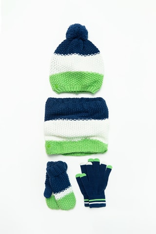 4-delige Set - Marineblauw en Wit