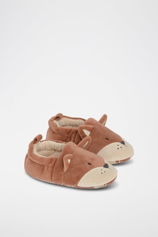 Pantoffels met oortjes - Bruin 