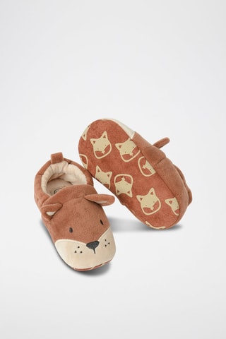 Pantoffels met oortjes - Bruin 