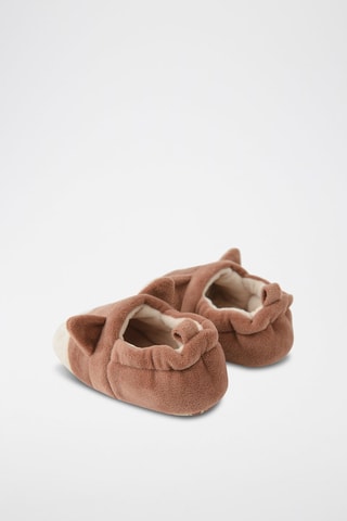 Pantoffels met oortjes - Bruin 