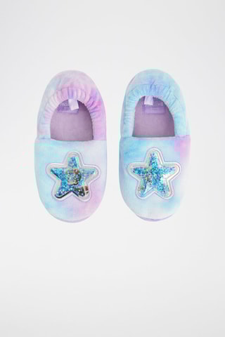 Pantoffels Tie and Dye - Poederroze