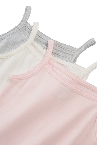 3 Hemden Gemêleerd Grijs, Wit en Roze