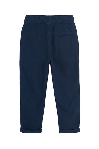 Linnen Broek Marineblauw