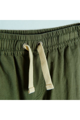 Linnen Joggingbroek Kaki