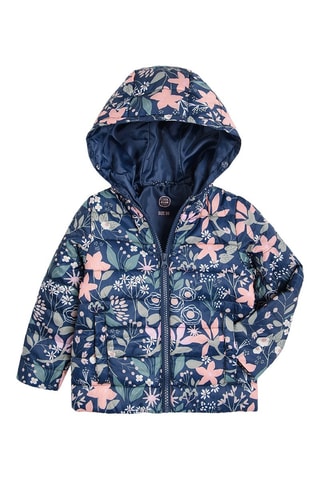2-in-1 Parka - Poederroze en Marineblauw