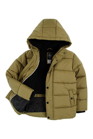 Gewatteerde Jas met Capuchon - Kaki