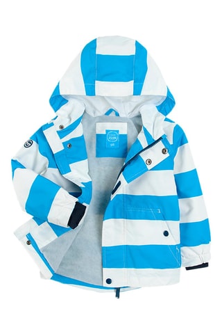 Jasje met Capuchon Wit en Turquoise