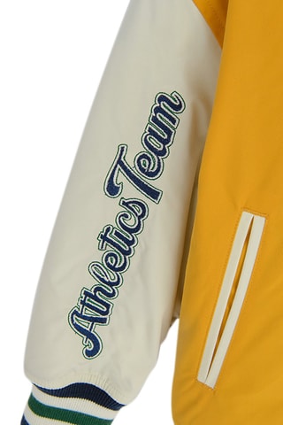 Baseball jasje met capuchon - Geel