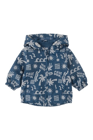 Jasje met Capuchon Marineblauw en Lichtgrijs