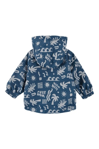 Jasje met Capuchon Marineblauw en Lichtgrijs