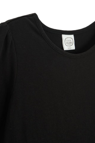 Jurk van 2 Materialen - Zwart